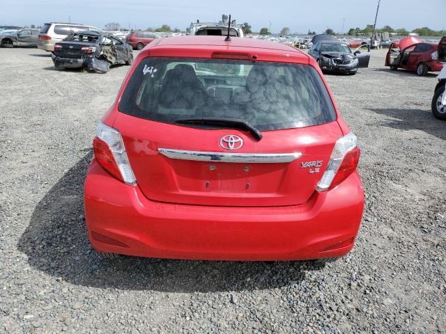 JTDKTUD36DD542990 - 2013 TOYOTA YARIS RED photo 6