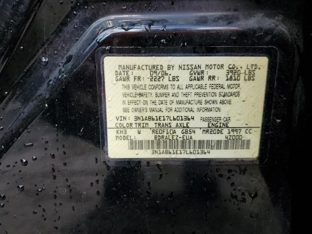 3N1AB61E17L601364 - 2007 NISSAN SENTRA 2.0 BLACK photo 12