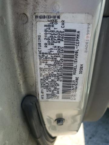 4T1BG22K4YU011565 - 2000 TOYOTA CAMRY CE SILVER photo 12