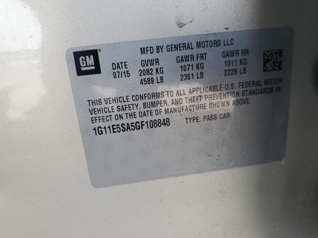 1G11E5SA5GF108848 - 2016 CHEVROLET MALIBU LIM LTZ 棕色 照片 12