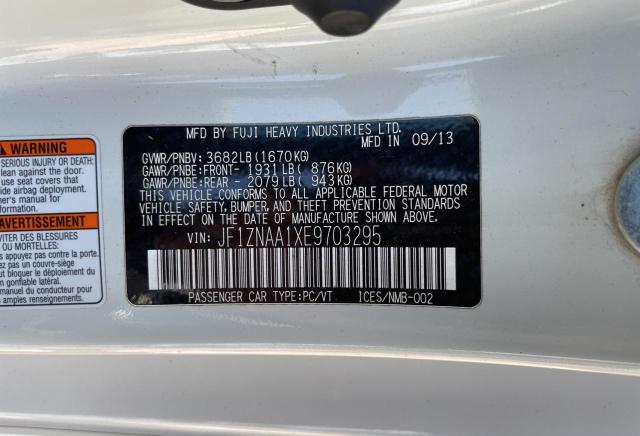 JF1ZNAA1XE9703295 - 2014 TOYOTA SCION FR-S 白色 照片 10