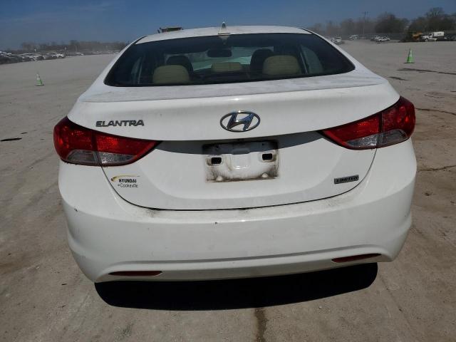 5NPDH4AE5DH254145 - 2013 HYUNDAI ELANTRA GLS WHITE photo 6