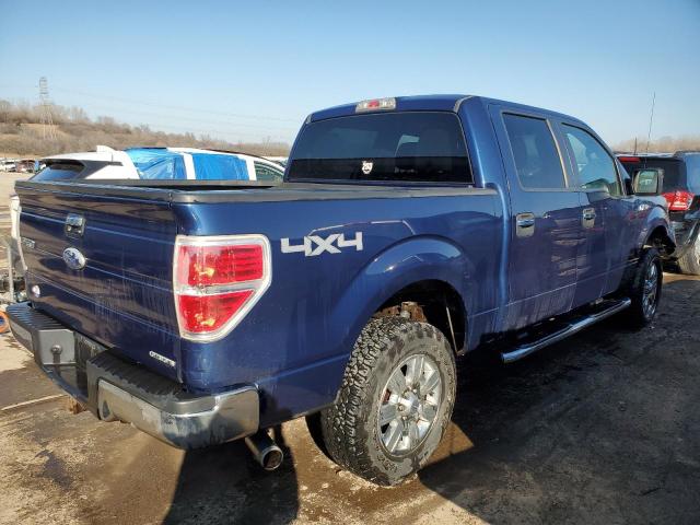 1FTFW1EF7CFB07219 - 2012 FORD F150 SUPERCREW BLUE photo 3