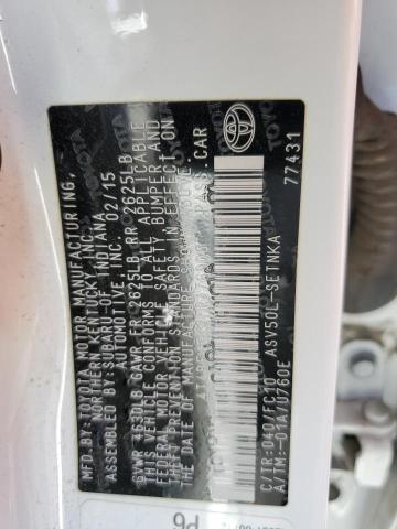 4T4BF1FK2FR476906 - 2015 TOYOTA CAMRY LE თეთრი ფოტო 12