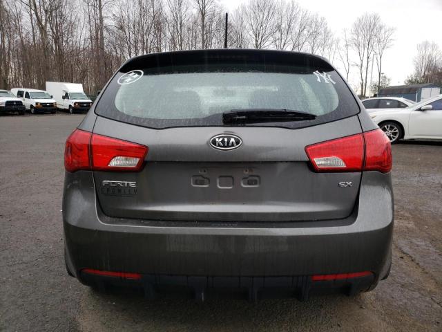 KNAFU5A24D5727496 - 2013 KIA FORTE EX GRAY photo 6