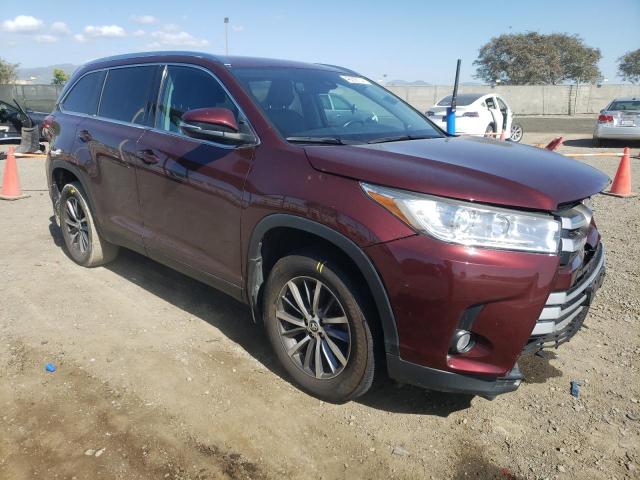 5TDKZRFH1KS322985 - 2019 TOYOTA HIGHLANDER SE BURGUNDY photo 4