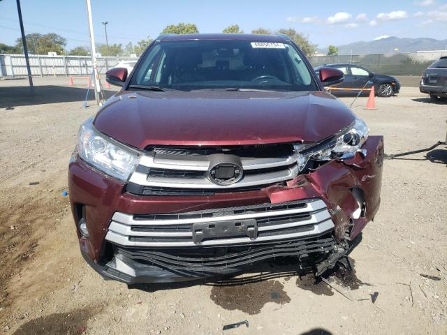 5TDKZRFH1KS322985 - 2019 TOYOTA HIGHLANDER SE BURGUNDY photo 5