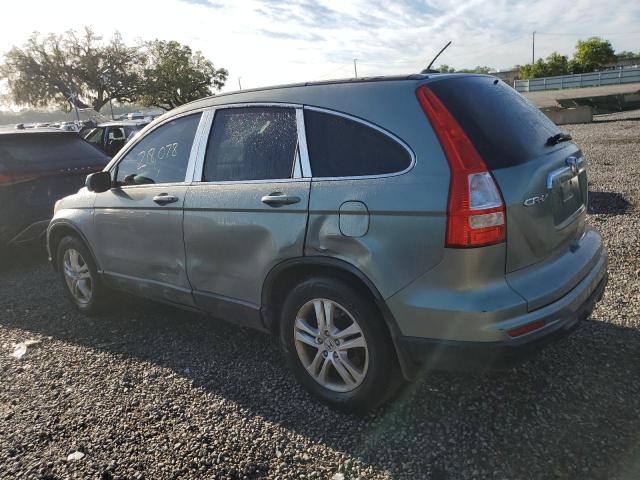 5J6RE3H77BL021578 - 2011 HONDA CR-V EXL TURQUOISE photo 2