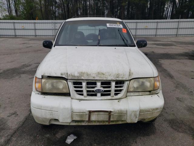 KNDJB723815065102 - 2001 KIA SPORTAGE WHITE photo 5