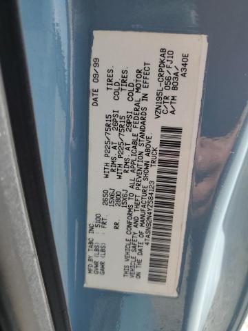 4TASN92N4YZ584123 - 2000 TOYOTA TACOMA XTRACAB PRERUNNER ნაცრისფერი ფოტო 12