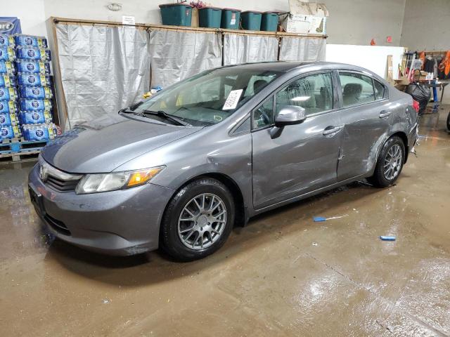 19XFB2F51CE014343 - 2012 HONDA CIVIC LX GRAY photo 1