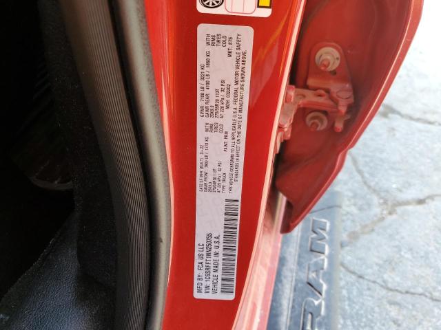 1C6SRFFT1NN250755 - 2022 RAM 1500 BIG HORN/LONE STAR RED photo 13