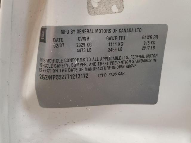 2G2WP552771213172 - 2007 PONTIAC GRAND PRIX 白色 照片 13