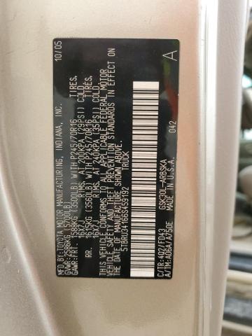 5TBRU34166S459192 - 2006 TOYOTA TUNDRA ACCESS CAB SR5 BEIGE photo 13