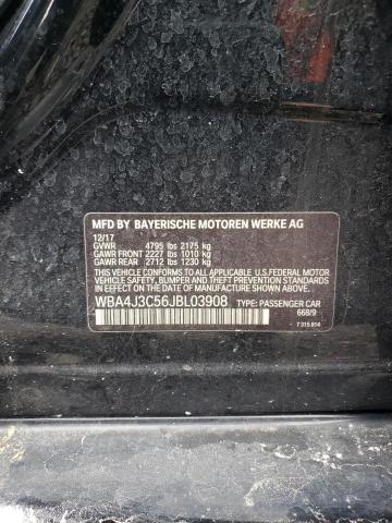 WBA4J3C56JBL03908 - 2018 BMW 430XI GRAN COUPE BLACK photo 12