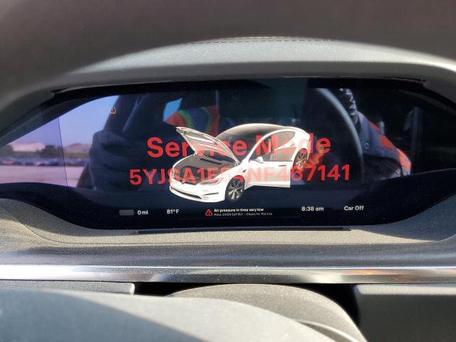 5YJSA1E54NF467141 - 2022 TESLA MODEL S 白色 照片 9