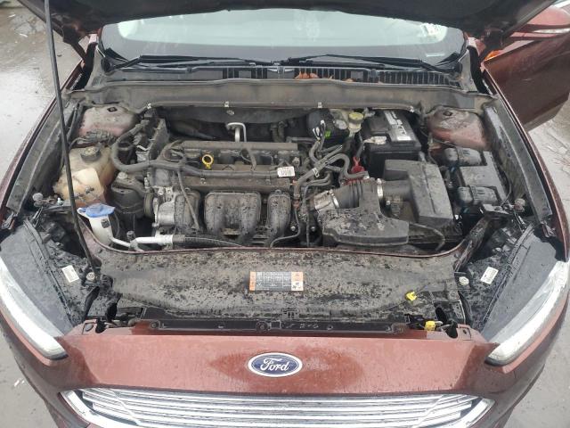 3FA6P0H7XGR101490 - 2016 FORD FUSION SE BURGUNDY photo 11