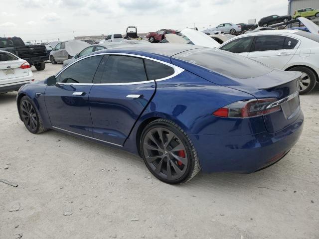 5YJSA1E47LF362470 - 2020 TESLA MODEL S BLUE photo 2