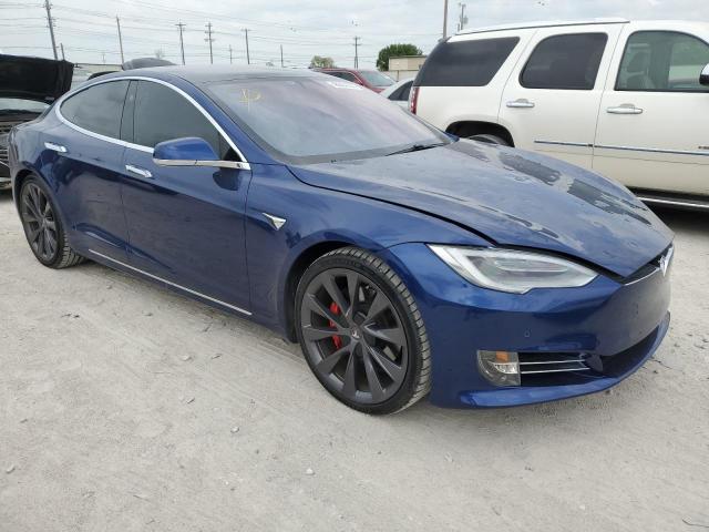 5YJSA1E47LF362470 - 2020 TESLA MODEL S BLUE photo 4