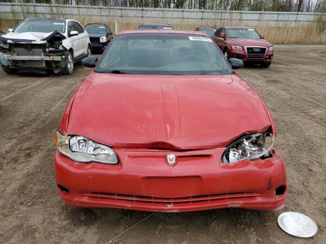 2G1WX15K749160774 - 2004 CHEVROLET MONTE CARL SS RED photo 5