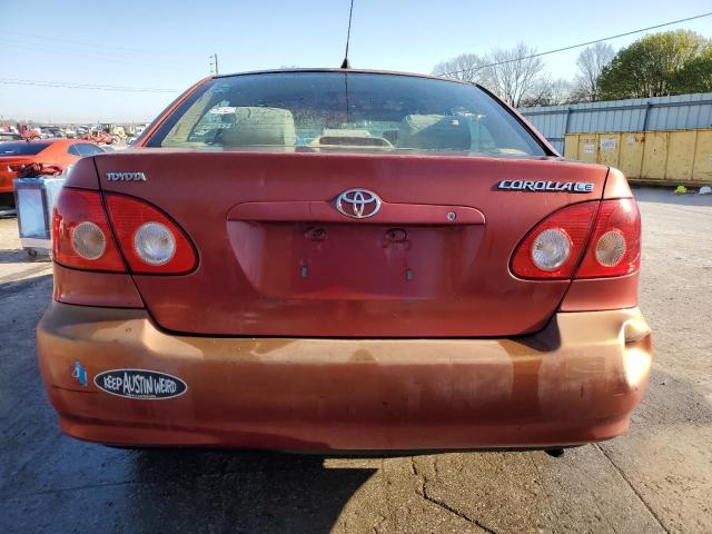 1NXBR32E16Z646928 - 2006 TOYOTA COROLLA CE ORANGE photo 6