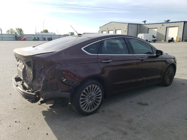 3FA6P0D95DR274966 - 2013 FORD FUSION TITANIUM BURGUNDY photo 3