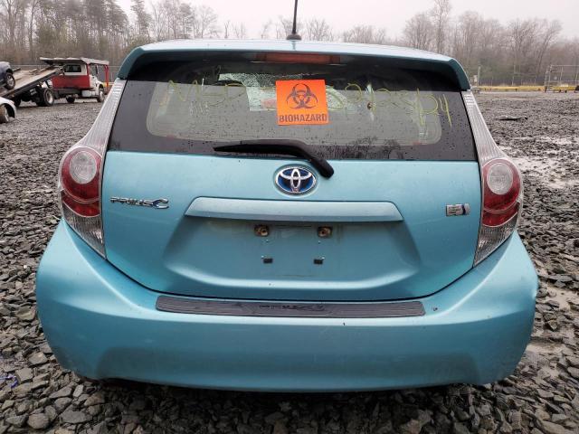 JTDKDTB36E1075633 - 2014 TOYOTA PRIUS C BLUE photo 6