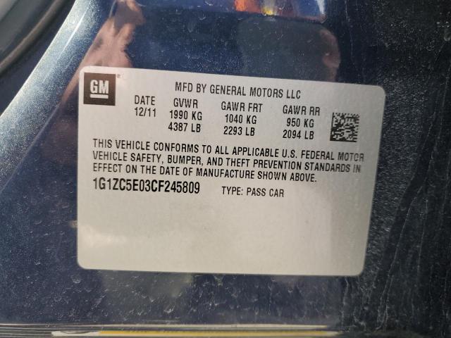 1G1ZC5E03CF245809 - 2012 CHEVROLET MALIBU 1LT BLUE photo 13