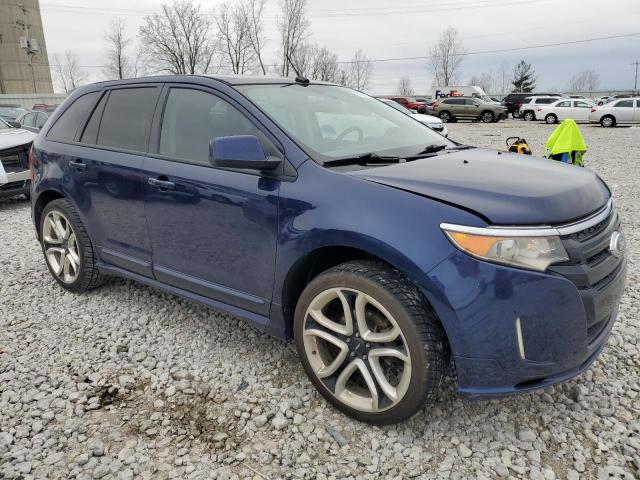 2FMDK4AK6BBA10354 - 2011 FORD EDGE SPORT BLUE photo 4