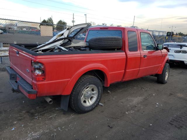 1FTYR44U84PA56164 - 2004 FORD RANGER SUPER CAB RED photo 3