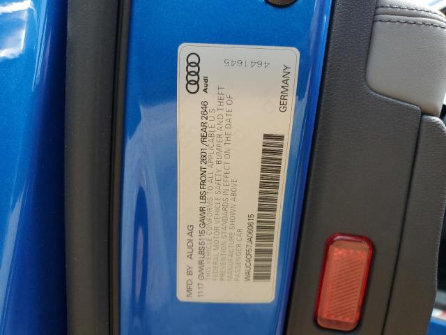 WAUC4CF57JA060615 - 2018 AUDI S5 PRESTIGE BLUE photo 13