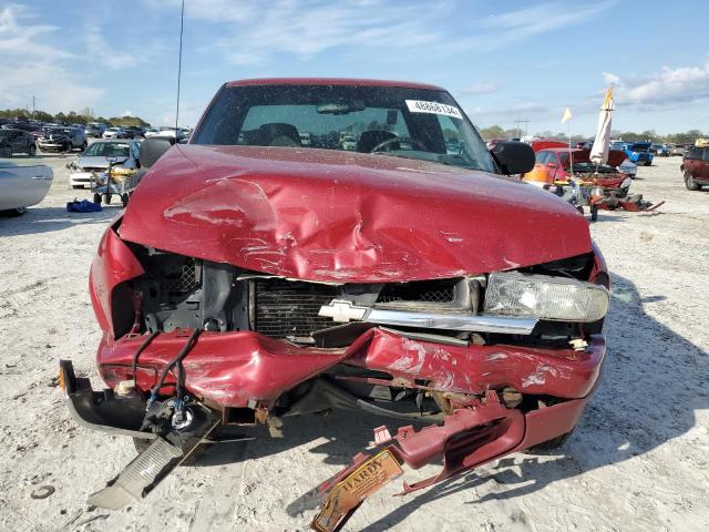 1GCCS19W218184364 - 2001 CHEVROLET S TRUCK S10 BURGUNDY photo 5