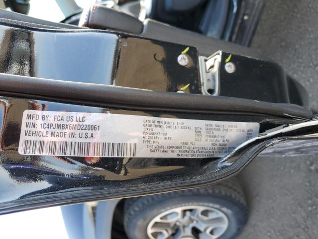 1C4PJMBX6MD220061 - 2021 JEEP CHEROKEE TRAILHAWK BLACK photo 13