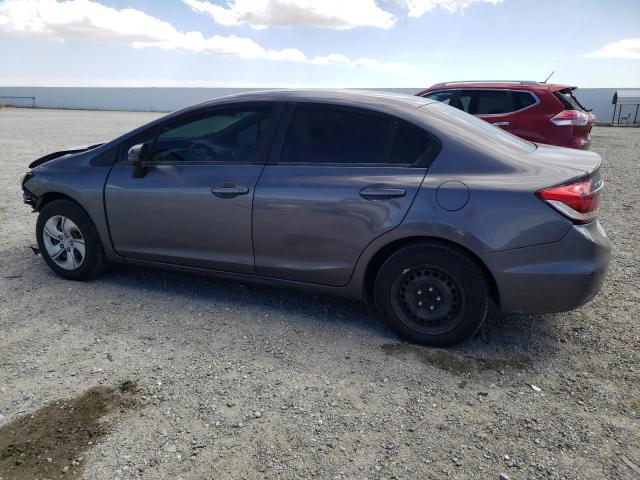 19XFB2F57EE241989 - 2014 HONDA CIVIC LX GRAY photo 2