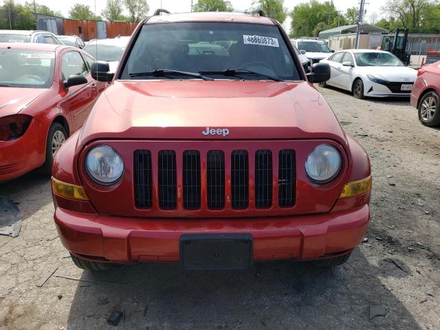 1J8GL38K95W684623 - 2005 JEEP LIBERTY RENEGADE RED photo 5