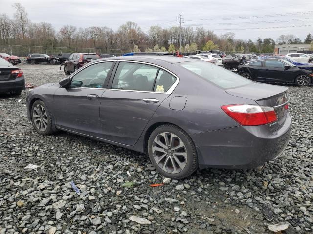 1HGCR2F57FA081438 - 2015 HONDA ACCORD SPORT GRAY photo 2