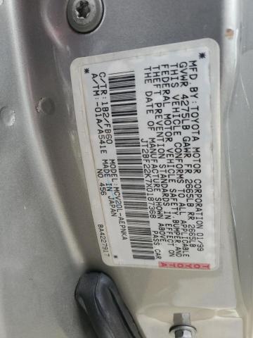 JT2BF22K7X0187368 - 1999 TOYOTA CAMRY LE TAN photo 12