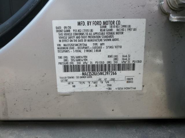 MAJ3S2GE5MC397266 - 2021 FORD ECOSPORT SE Күміс фото 13