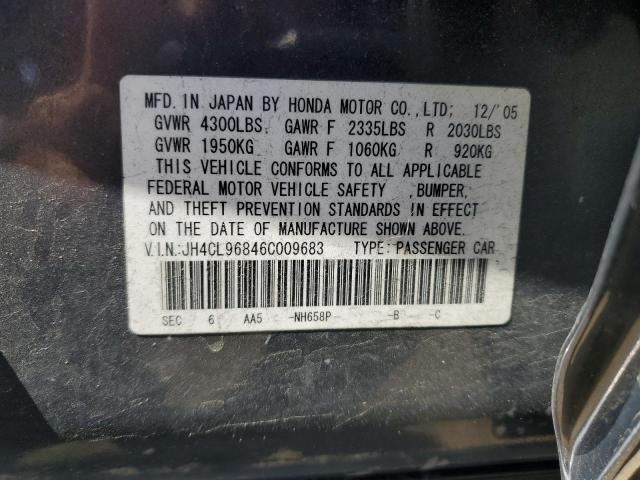 JH4CL96846C009683 - 2006 ACURA TSX GRAY photo 12