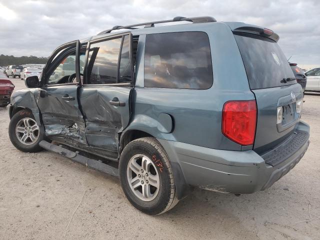 2HKYF18505H516294 - 2005 HONDA PILOT EXL TEAL photo 2