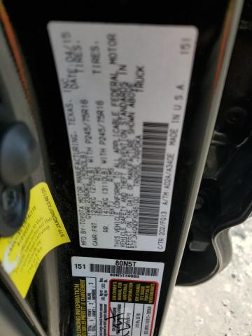 5TFJX4GN0FX046100 - 2015 TOYOTA TACOMA DOUBLE CAB PRERUNNER BLACK photo 12