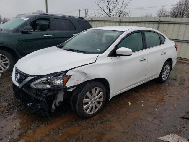 3N1AB7AP5KY213850 - 2019 NISSAN SENTRA S WHITE photo 1