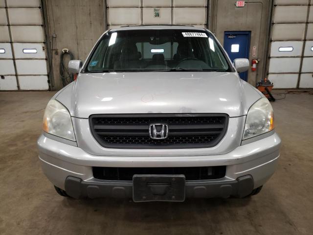 2HKYF18514H585512 - 2004 HONDA PILOT EXL SILVER photo 5