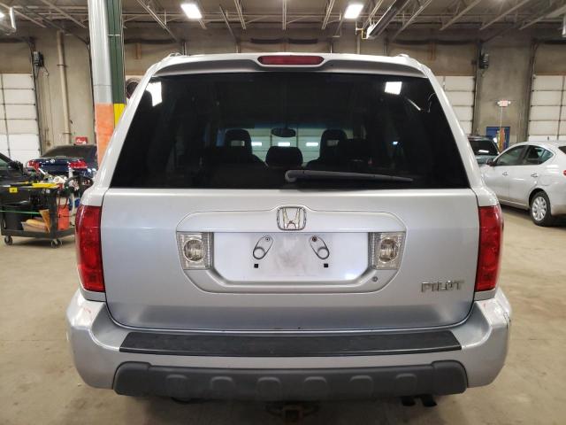 2HKYF18514H585512 - 2004 HONDA PILOT EXL SILVER photo 6