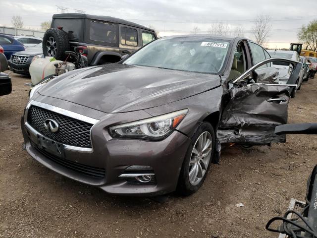 JN1BV7AR8EM702599 - 2014 INFINITI Q50 BASE BROWN photo 1