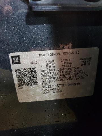 1G1ZG5ST3LF044639 - 2020 CHEVROLET MALIBU RS გრაფიტი ფოტო 12