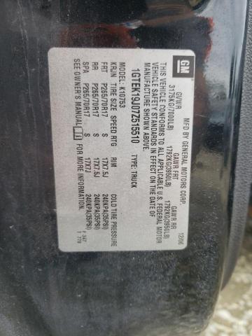 1GTEK19J07Z515510 - 2007 GMC NEW SIERRA K1500 BLACK photo 12