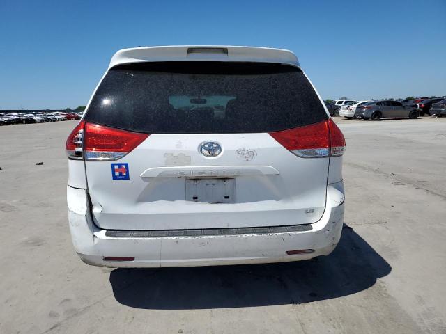 5TDKK3DCXBS160203 - 2011 TOYOTA SIENNA LE WHITE photo 6