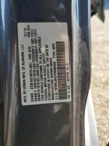 5FNRL5H37HB000469 - 2017 HONDA ODYSSEY SE GRAY photo 14