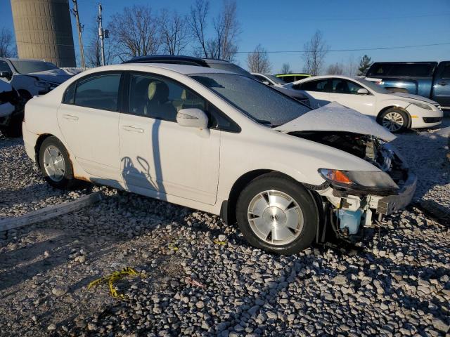 JHMFA36217S007635 - 2007 HONDA CIVIC HYBRID WHITE photo 4